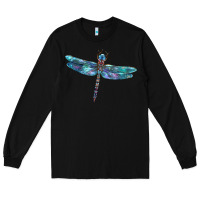 Black Blue Dragonfly Long Sleeve Tee - LillyAllenDesigns