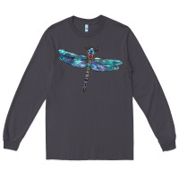 Smoke Blue Dragonfly Long Sleeve Tee - LillyAllenDesigns