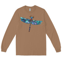 Toasted Coconut Blue Dragonfly Long Sleeve Tee - LillyAllenDesigns
