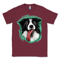 Burgundy border collie Classic Tee - Jasminsmagicworld