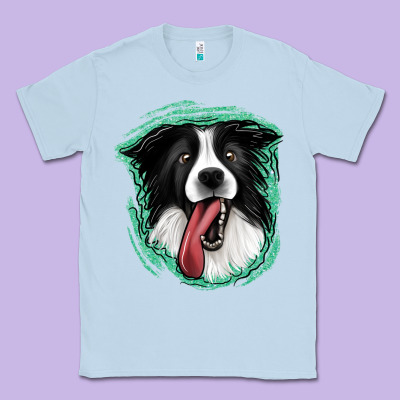 Border Collie Classic Tee Designed By Jasminsmagicworld