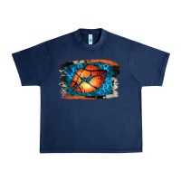 Navy Basketball Lips Urban Heavy Tee - Jasminsmagicworld