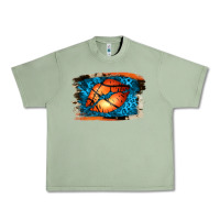 Oil Green Basketball Lips Urban Heavy Tee - Jasminsmagicworld