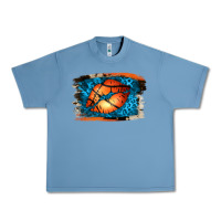 Pebble Blue Basketball Lips Urban Heavy Tee - Jasminsmagicworld