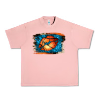 Salmon Basketball Lips Urban Heavy Tee - Jasminsmagicworld