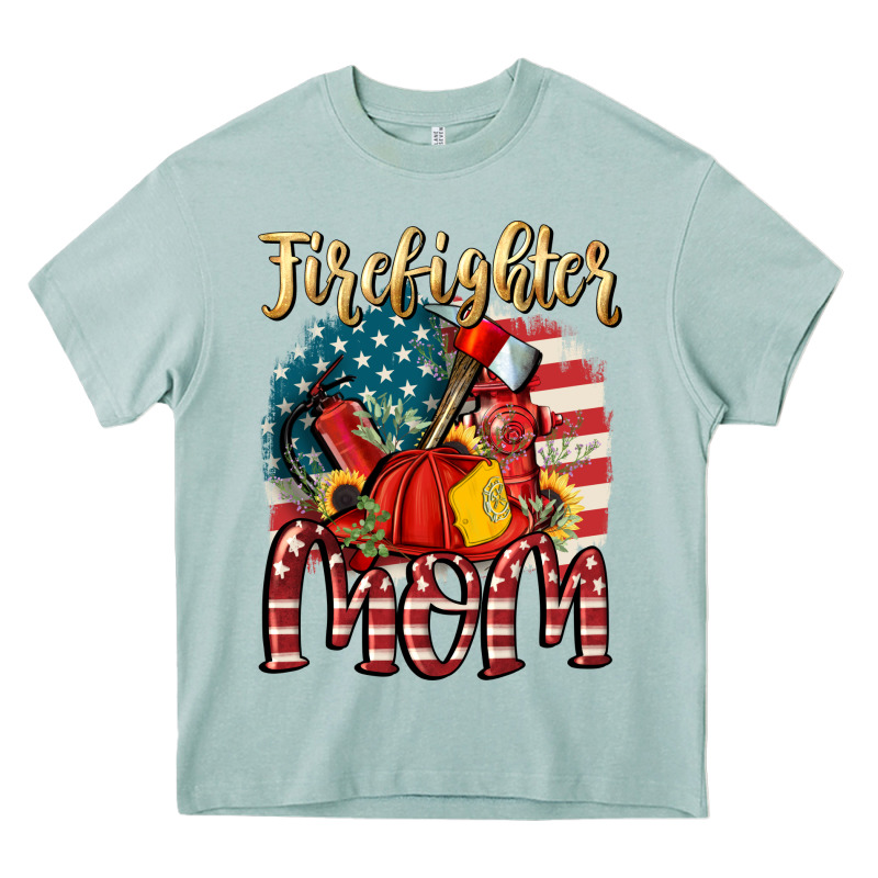 Firefighter Mom Heavy Core Tee by FaDigitalArtStudio | Teevron