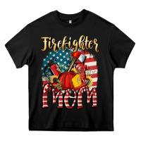 Black Firefighter mom Heavy Core Tee - FaDigitalArtStudio