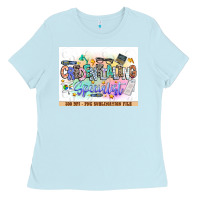 Baby Blue asdfas Ladies Tee - CowhideDigitalArt