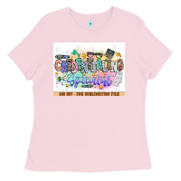Bubblegum Pink asdfas Ladies Tee - CowhideDigitalArt