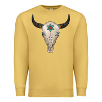 Antique Gold Turquoise Bull Skull Premium Sweatshirt - Jasminsmagicworld