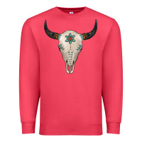 Cardinal Turquoise Bull Skull Premium Sweatshirt - Jasminsmagicworld