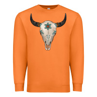 Carrot Turquoise Bull Skull Premium Sweatshirt - Jasminsmagicworld