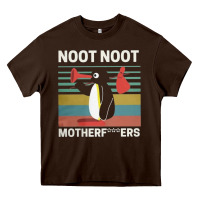 Chocolate Brown noot penguin Heavy Core Tee - artisFamous