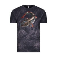 Cloud Black Catfish Illustrations Vintage Tee - LillyAllenDesigns