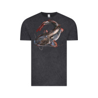 Vintage Black Catfish Illustrations Vintage Tee - LillyAllenDesigns