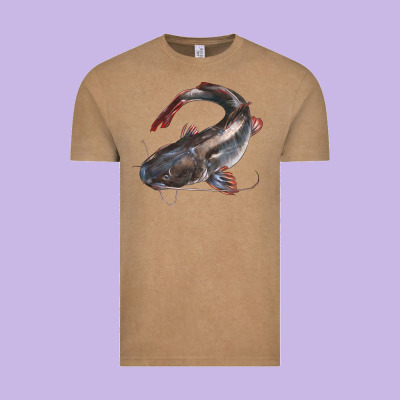 Catfish Illustrations Vintage Tee Designed By Lillyallendesigns