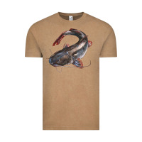 Vintage Coffee Catfish Illustrations Vintage Tee - LillyAllenDesigns