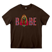 Chocolate Brown Bebe Our Lady Of Guadalupe Heavy Core Tee - Jasminsmagicworld