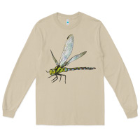 Mushroom Blue And Yellow Dragonfly Long Sleeve Tee - LillyAllenDesigns