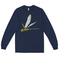 Navy Blue And Yellow Dragonfly Long Sleeve Tee - LillyAllenDesigns