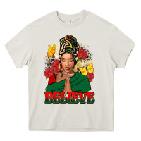 Cream believe black woman Heavy Core Tee - FaDigitalArtStudio