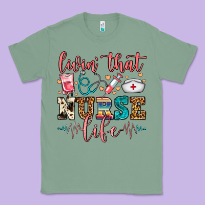 Livin' That Nurse Life Classic Tee Designed By Fadigitalartstudio