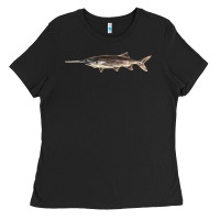 Black Paddlefish Illustrations, Ladies Tee - LillyAllenDesigns