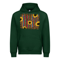 Forest Green sunflowers serape leopard Urban Hoodie - RanaPortraitStore