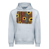Heather Grey sunflowers serape leopard Urban Hoodie - RanaPortraitStore