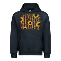 Navy sunflowers serape leopard Urban Hoodie - RanaPortraitStore