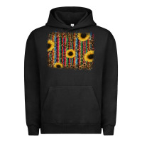 Pigment Black sunflowers serape leopard Urban Hoodie - RanaPortraitStore