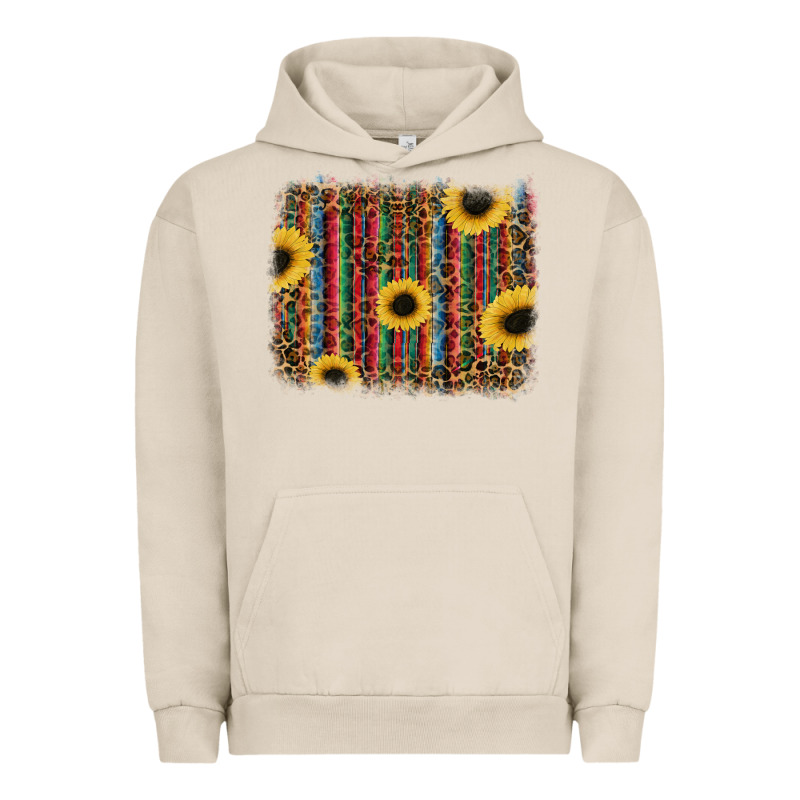 Sunflowers Serape Leopard Urban Hoodie by RanaPortraitStore | Teevron