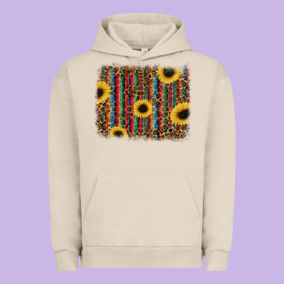 Sunflowers Serape Leopard Urban Hoodie Designed By Ranaportraitstore