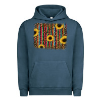 Pigment Midnight Navy sunflowers serape leopard Urban Hoodie - RanaPortraitStore