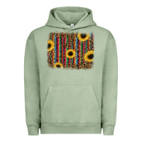 Pigment Oil Green sunflowers serape leopard Urban Hoodie - RanaPortraitStore