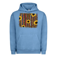 Pigment Pebble Blue sunflowers serape leopard Urban Hoodie - RanaPortraitStore