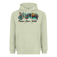 Matcha peace love west bison Heavyweight Hoodie - RanaPortraitStore