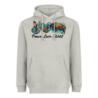 Moon Dust peace love west bison Heavyweight Hoodie - RanaPortraitStore