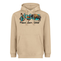 Mushroom peace love west bison Heavyweight Hoodie - RanaPortraitStore