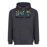 Smoke peace love west bison Heavyweight Hoodie - RanaPortraitStore