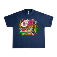 Navy summer time Urban Heavy Tee - CowhideDigitalArt