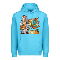 Ocean Blue it's fall y'all gnome Premium Hoodie - BarkalooDesign