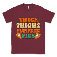 Burgundy thick thighs pumpkin pies Classic Tee - BarkalooDesign