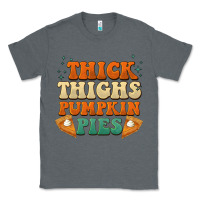 Charcoal Heather thick thighs pumpkin pies Classic Tee - BarkalooDesign