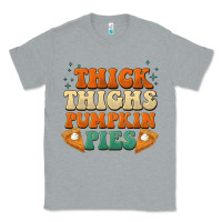 Heather Grey thick thighs pumpkin pies Classic Tee - BarkalooDesign