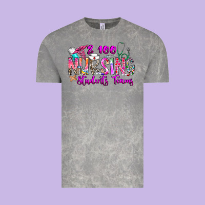 100 Nursing Students Teams Vintage Tee Designed By Cowhidedigitalart
