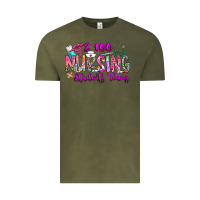 Vintage Olive 100 Nursing Students Teams Vintage Tee - CowhideDigitalArt