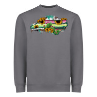 Storm North Carolina Map Sunflower Cactus Serape Heavyweight Sweatshirt - RanaPortraitStore