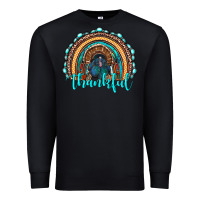 Black western thanksgiving rainbow with turkey Premium Sweatshirt - RanaPortraitStore