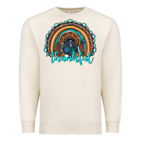 Sandshell western thanksgiving rainbow with turkey Premium Sweatshirt - RanaPortraitStore